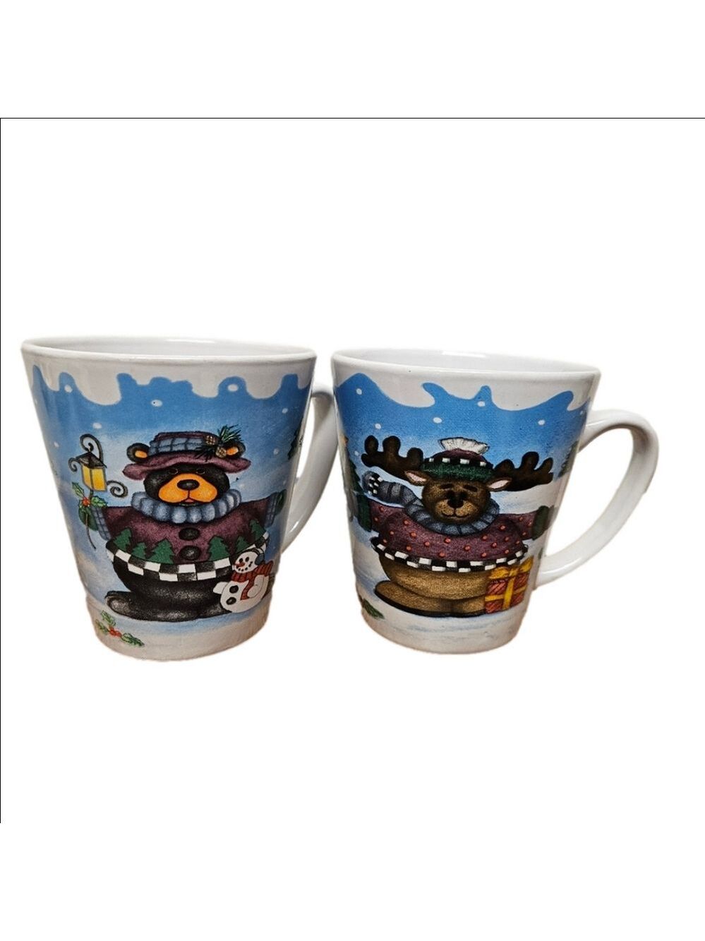 Life@Home Set of 2 Holiday Scene Mugs